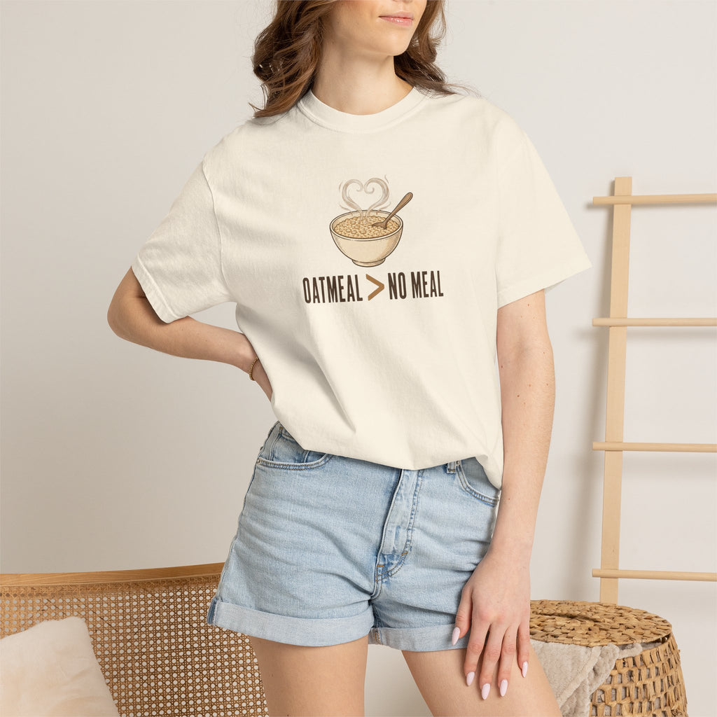 "Oatmeal > No Meal" Breakfast Bowl Graphic T-Shirt