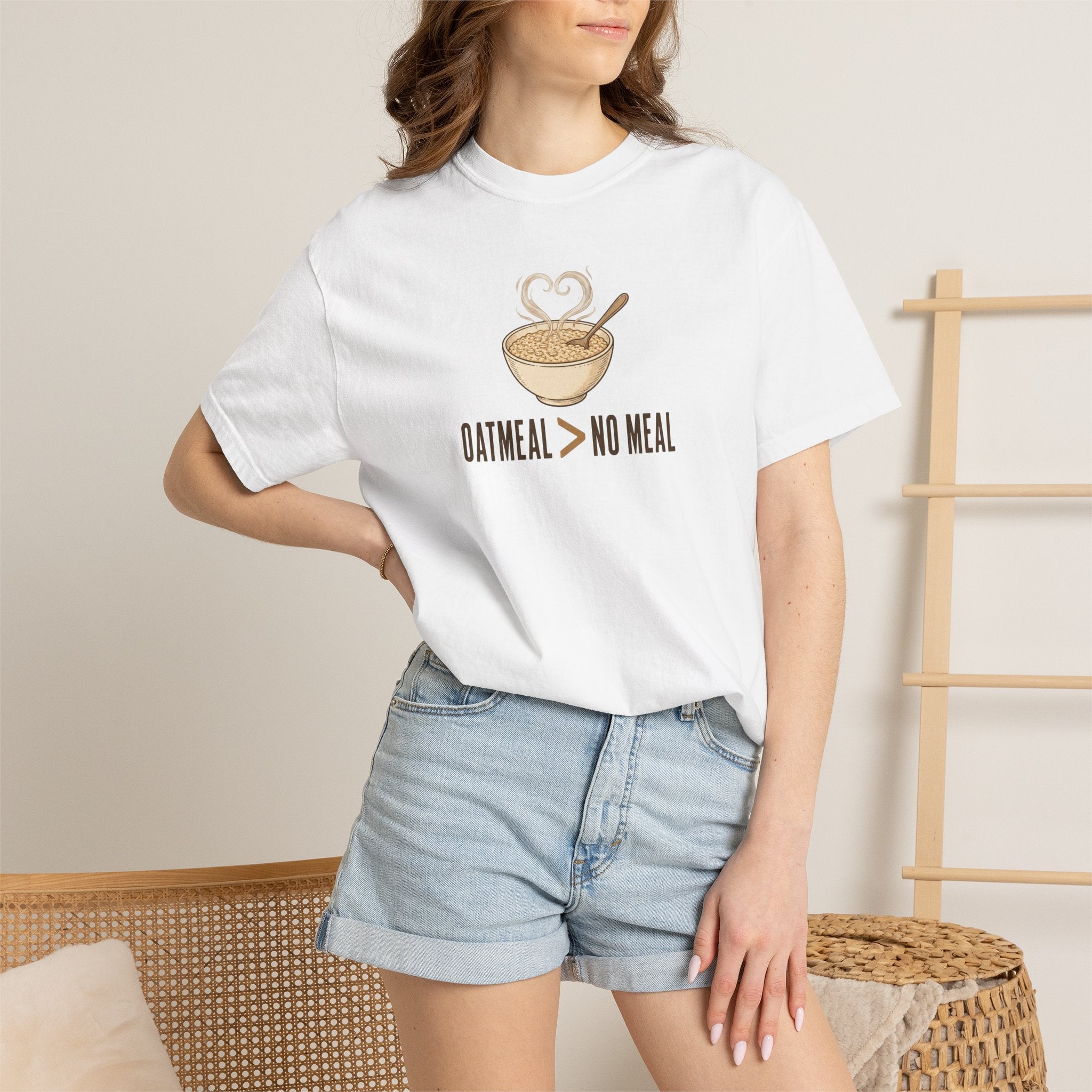 "Oatmeal > No Meal" Breakfast Bowl Graphic T-Shirt