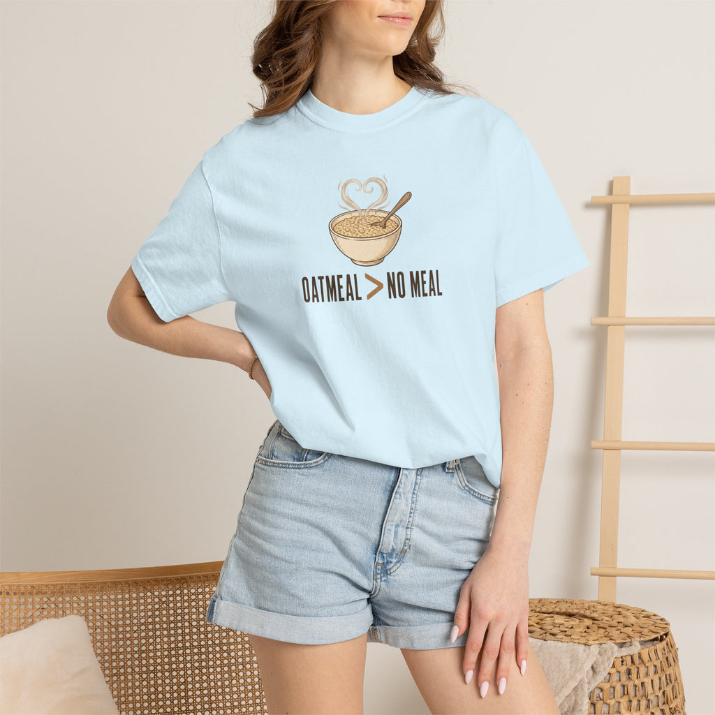 "Oatmeal > No Meal" Breakfast Bowl Graphic T-Shirt