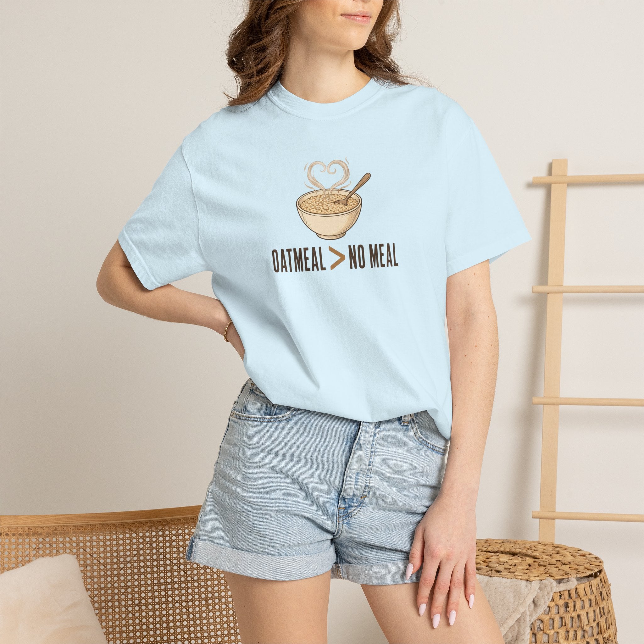 "Oatmeal > No Meal" Breakfast Bowl Graphic T-Shirt